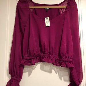 Chiffon Blouse - Plum - Small